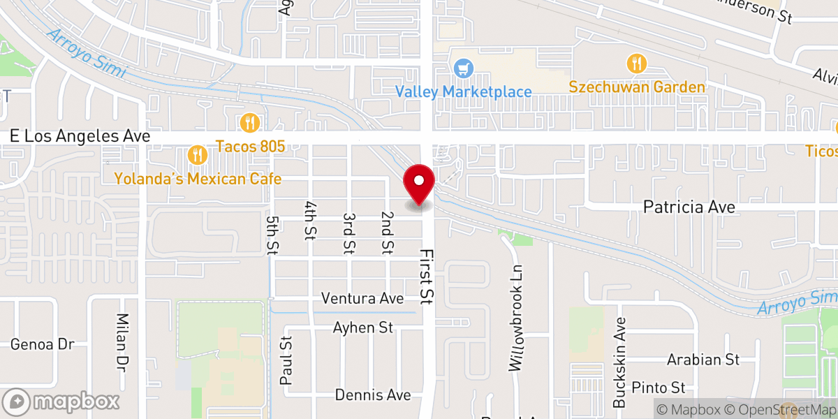 Map showing location of Simi Valley Second Missionary