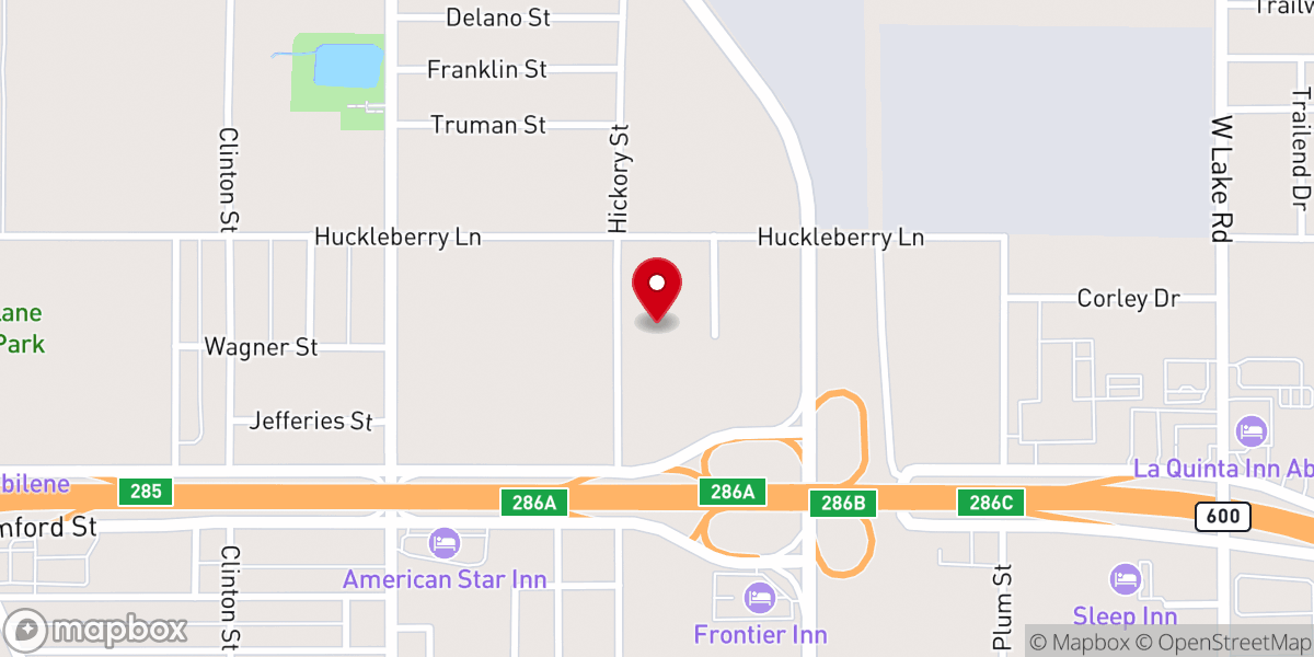 Map showing location of Abilene Primitive Baptist Church