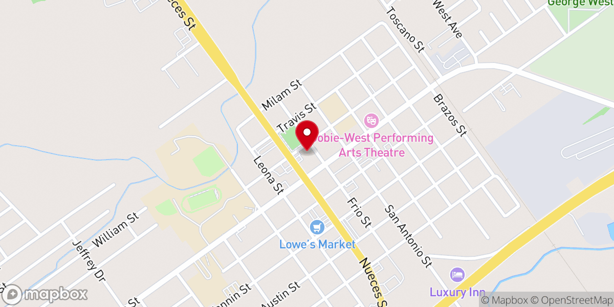 Map showing location of First Baptist Church
