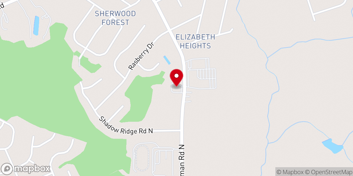 Map showing location of Bible Missionary Baptist Church
