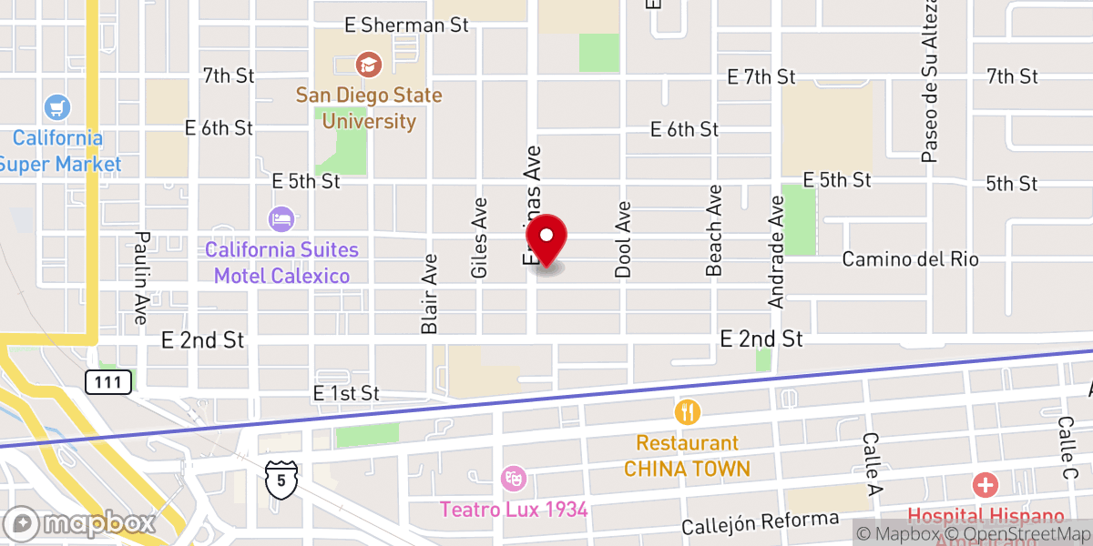 Map showing location of Iglesia Apostolica