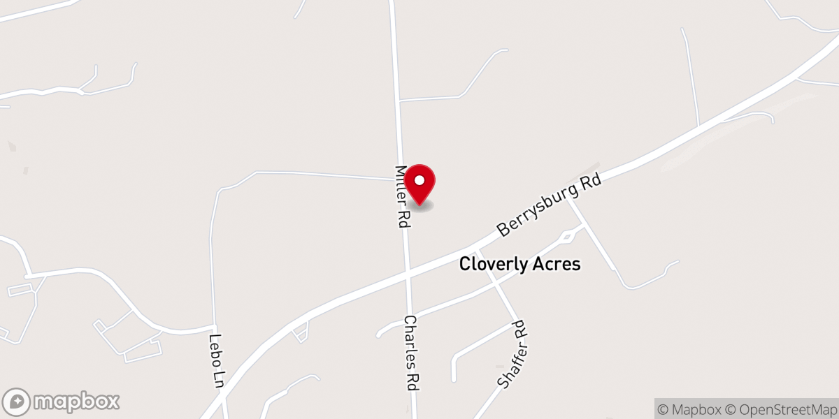 Map showing location of Calvary Wesleyan Church