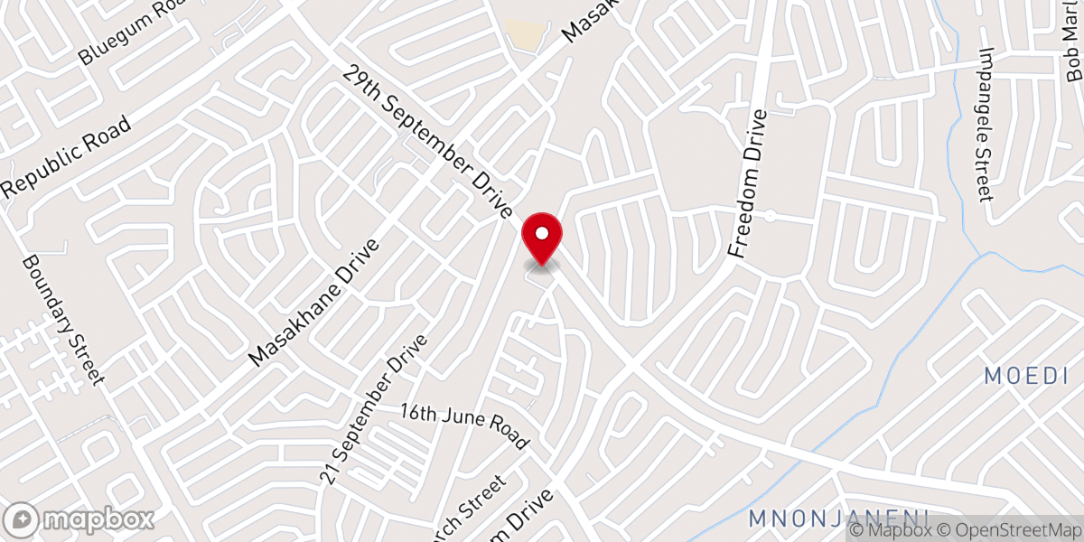 Map showing location of Tabernacle Church of God In Christ