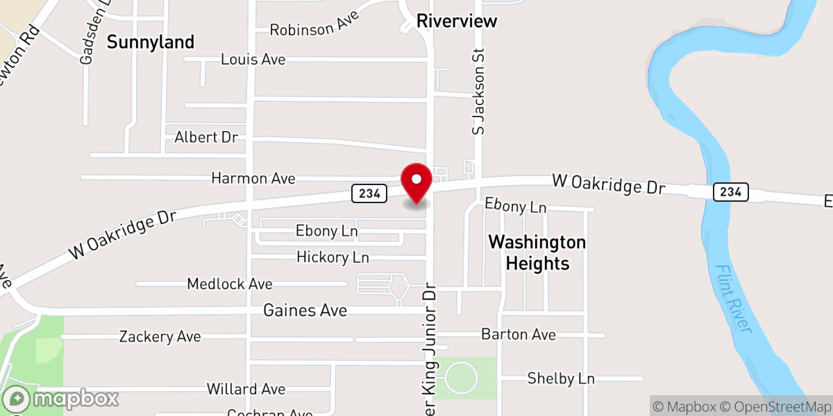 Map showing location of St Teresa's Catholic Church: Neighbors In Need