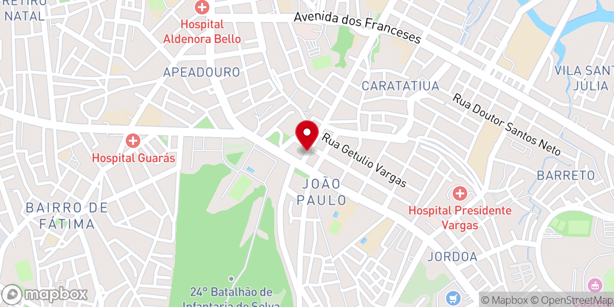 Map showing location of Templo da 2ª Igreja Batista