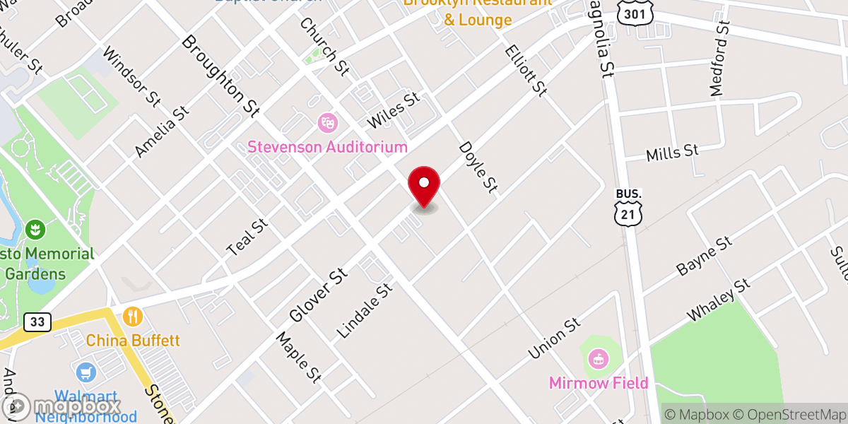Map showing location of Williams Chapel A.M.E. Church - Food Distribution Center