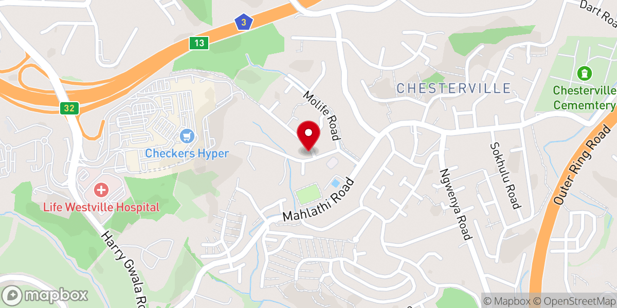 Map showing location of Chesterville Methodist Church