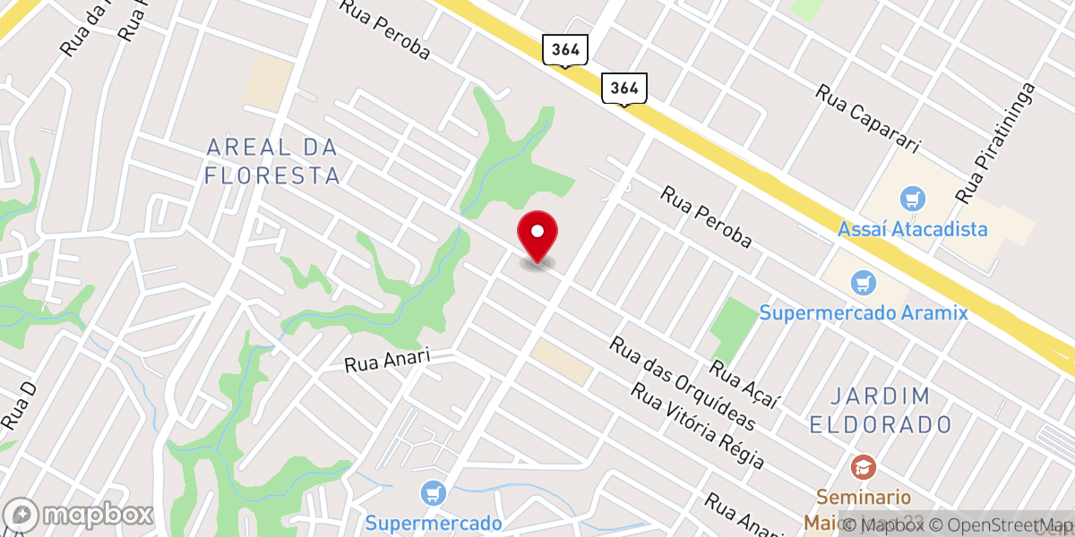Map showing location of Igreja Batista da Lagoinha Zona Sul (floresta)