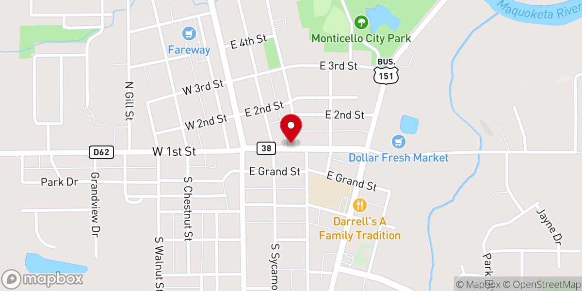 Map showing location of LifeHope Worship Center