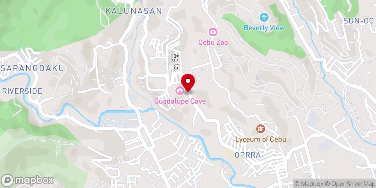 Map showing location of Our Lady of Guadalupe Shrine