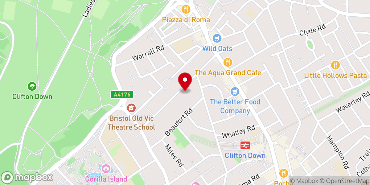 Map showing location of Chabad of Bristol
