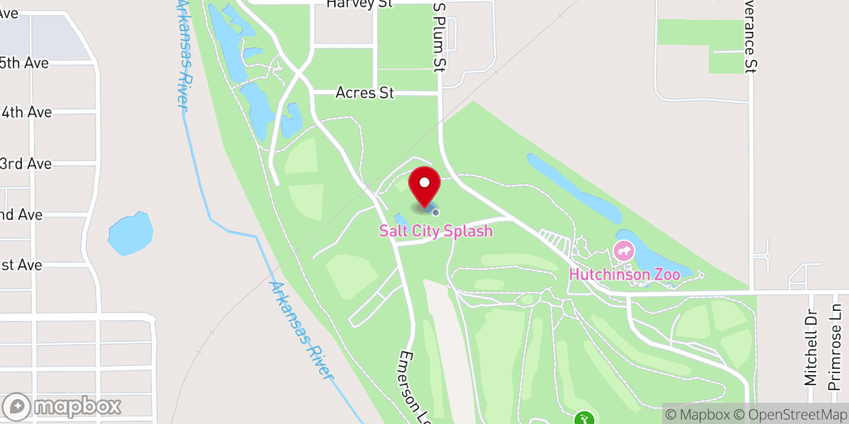 Map showing location of Salt City Splash Aquatic Center