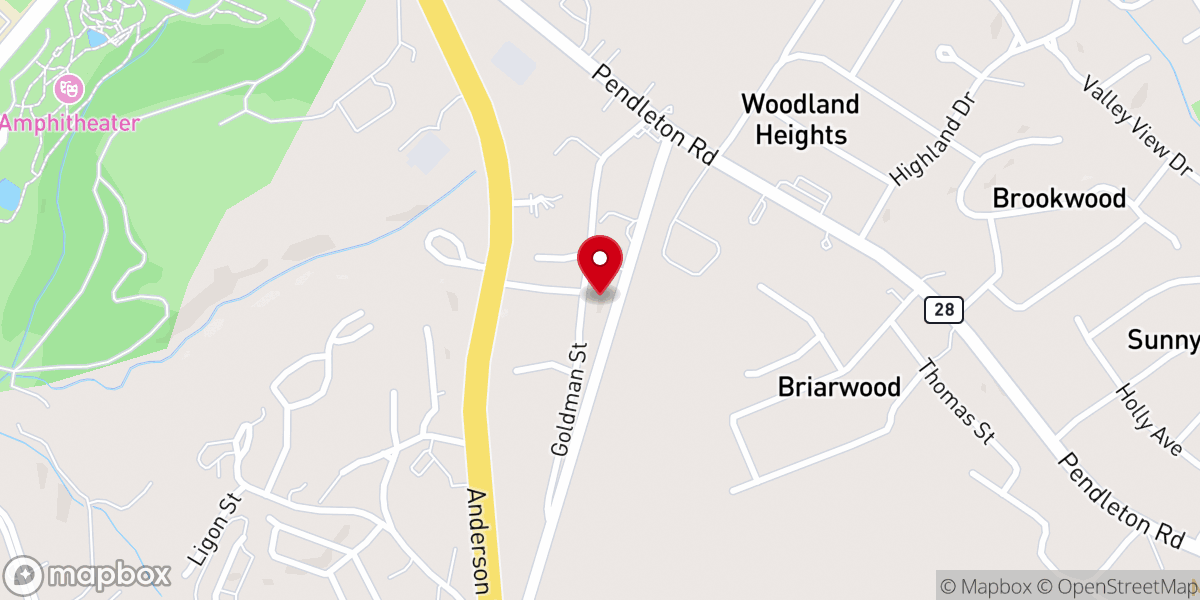 Map showing location of Old Crow Barbershop Clemson