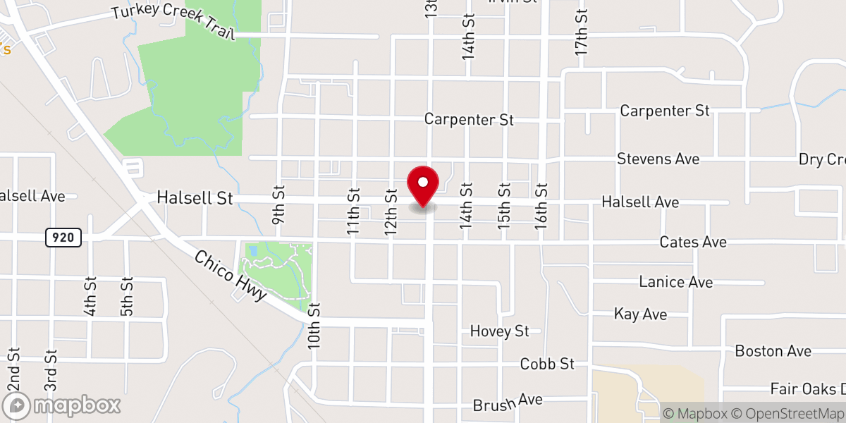 Map showing location of Church of Pentecost of Wise County, Texas