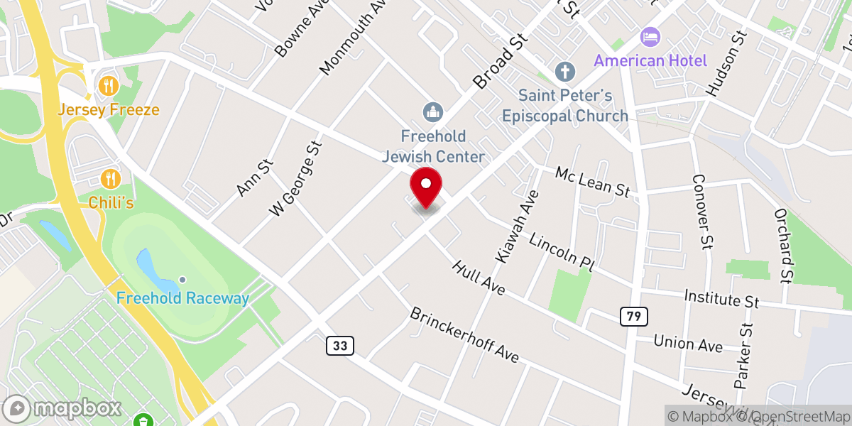 Map showing location of Freehold Spanish Seventh-Day Adventist Church