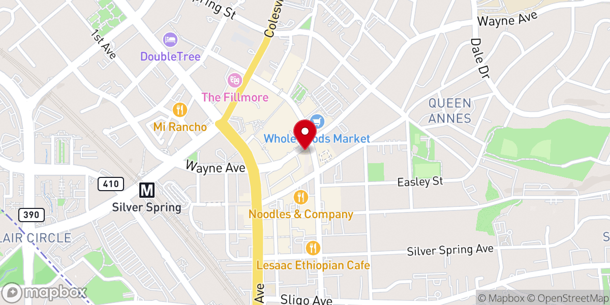 Map showing location of Mosaic Silver Spring
