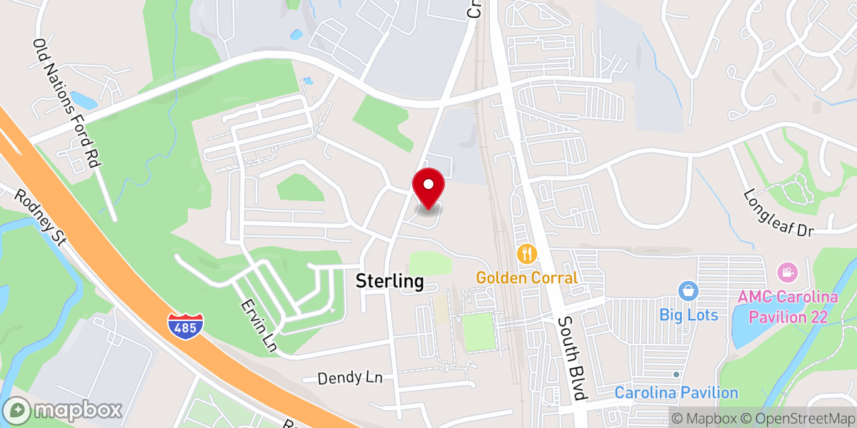 Map showing location of China Grove A.M.E. Zion Church