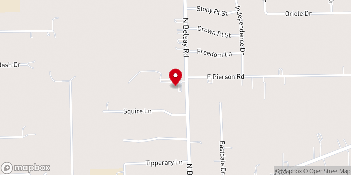 Map showing location of East Flint Church of Nazarene