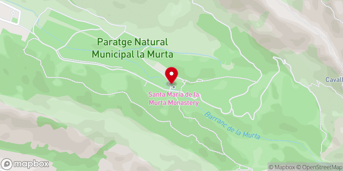Map showing location of Ruïnes del Monestir de Santa Maria de la Murta