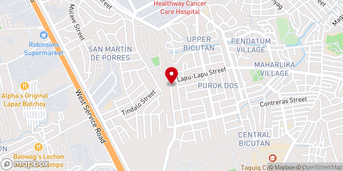Map showing location of Epiphany Christian Church