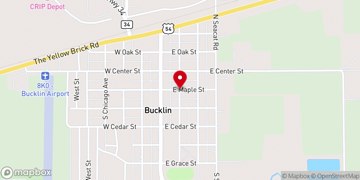 Map showing location of The Worship Center