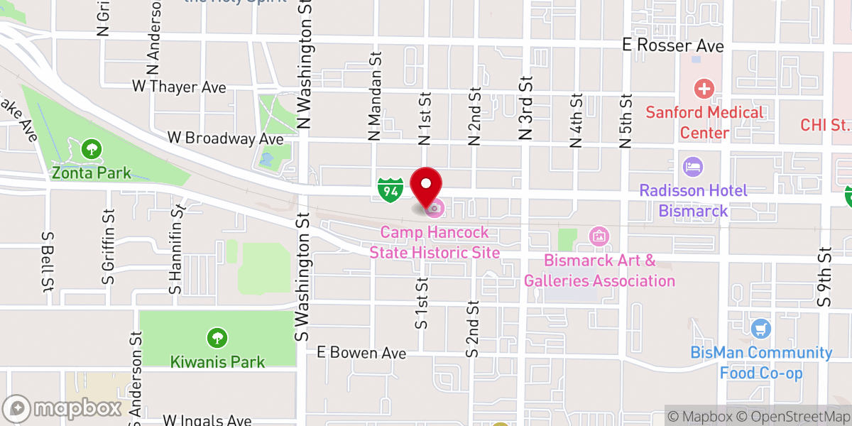 Map showing location of Bread of Life Church