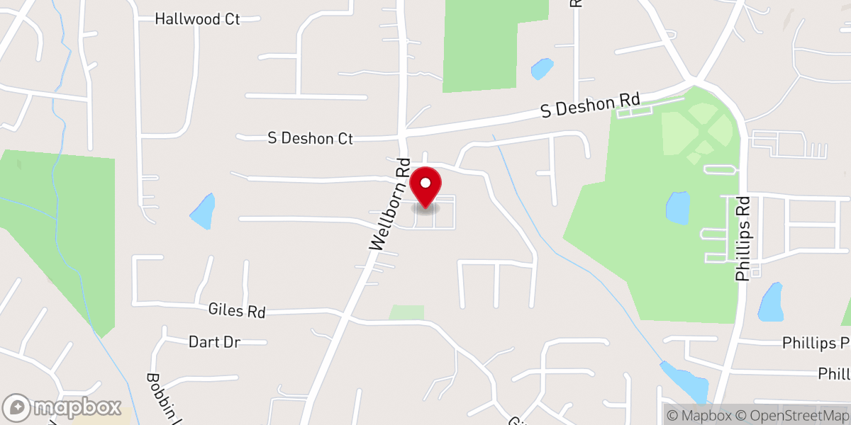 Map showing location of Christ Our Hope Catholic Church