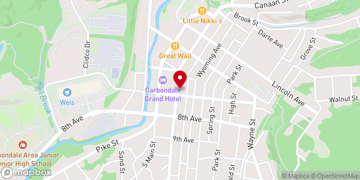 Map showing location of Geisinger South
