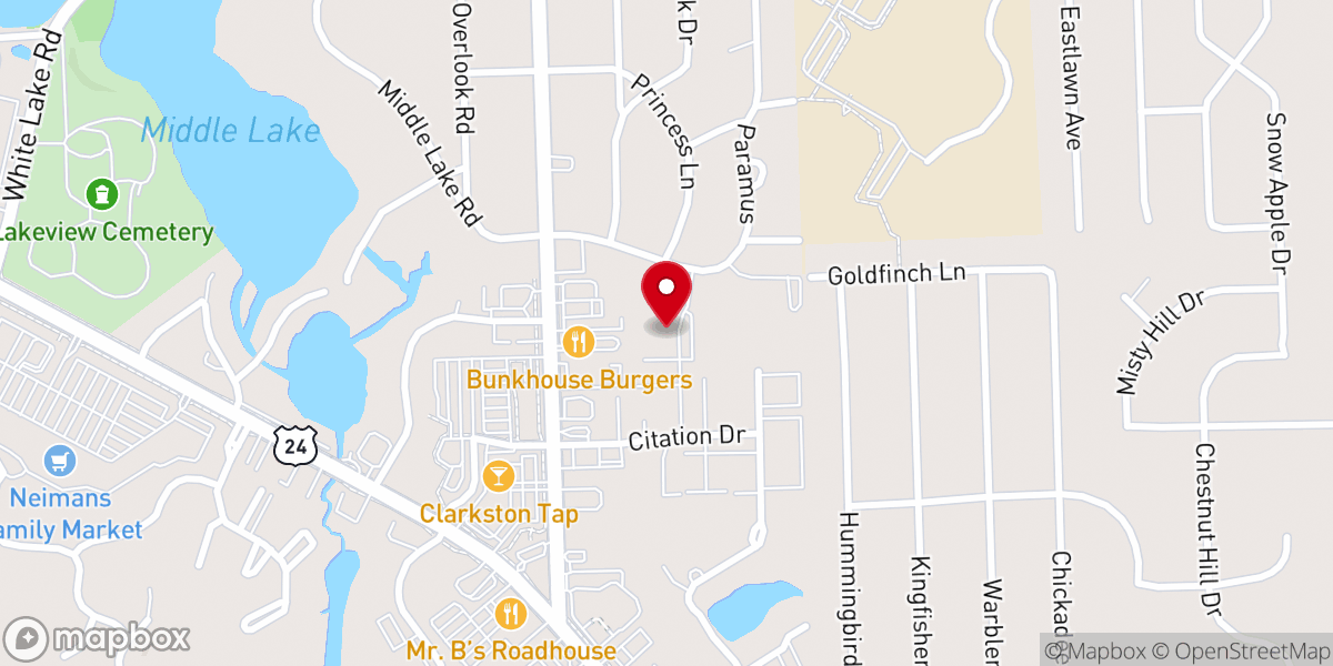 Map showing location of First Baptist Church