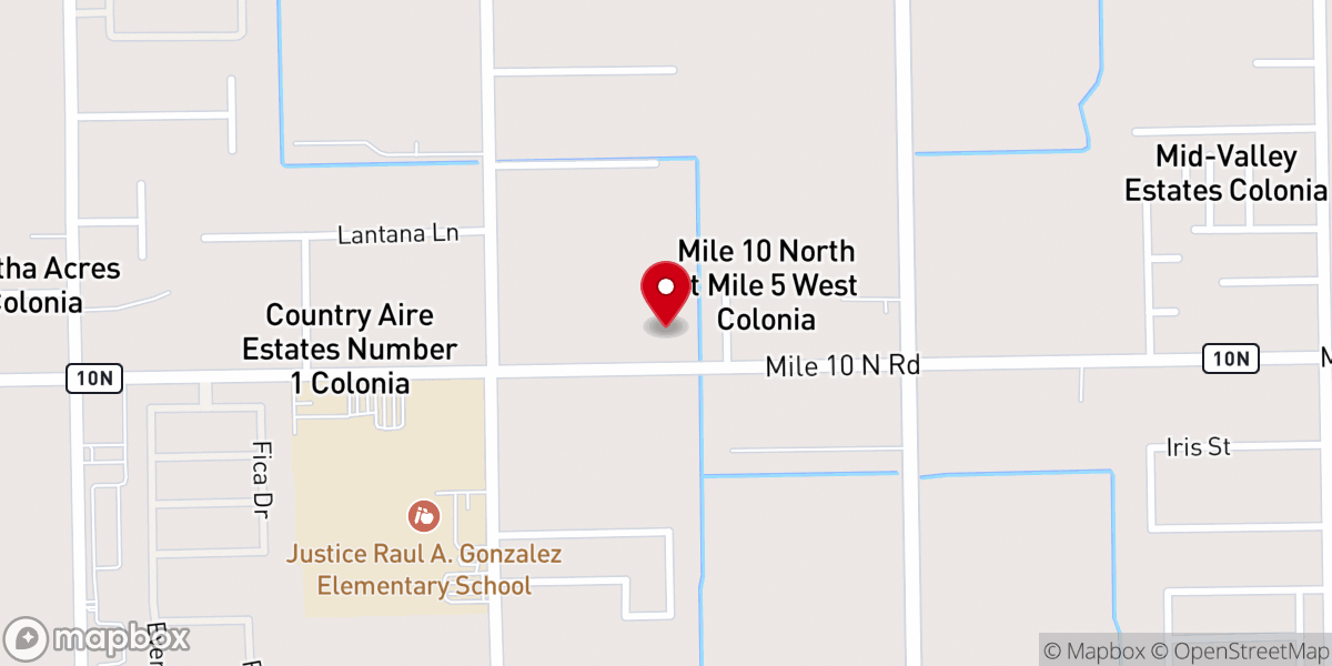 Map showing location of Iglesia Bautista Las Palmas