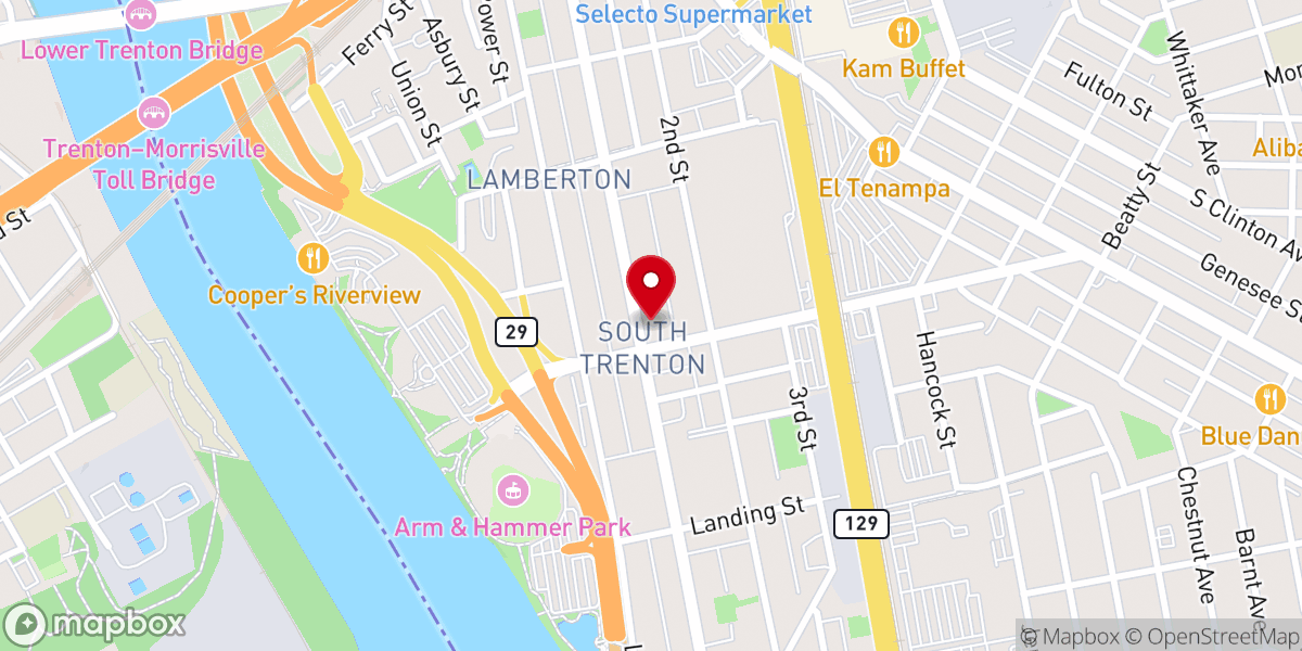 Map showing location of Saints Peter & Paul Church