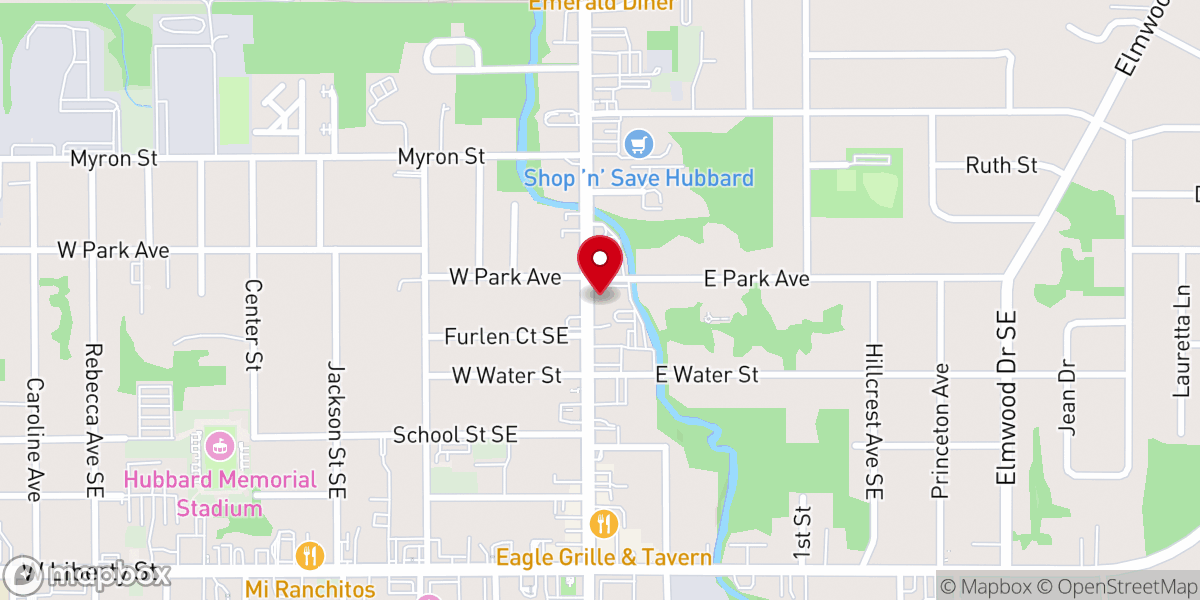 Map showing location of St. Patrick's Parish Center