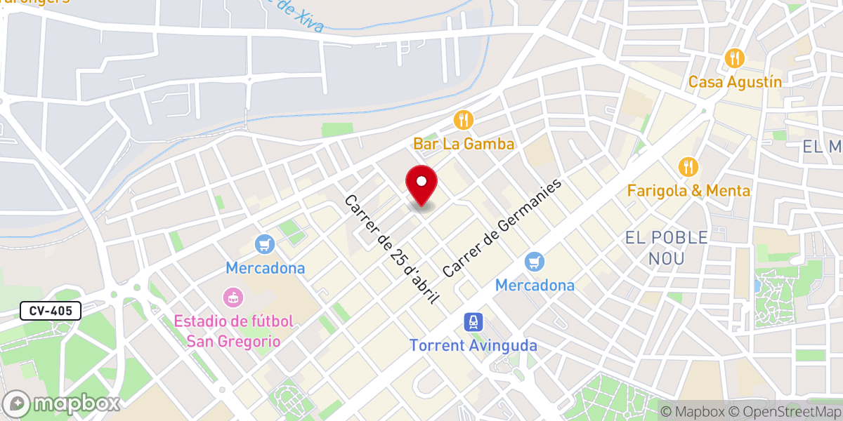 Map showing location of IPUE Torrente - Iglesia Pentecostal Unida en Europa