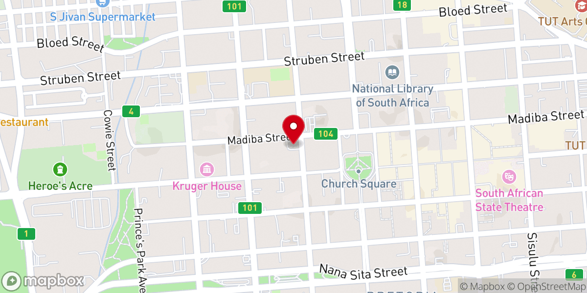 Map showing location of Melodi ya Tshwane