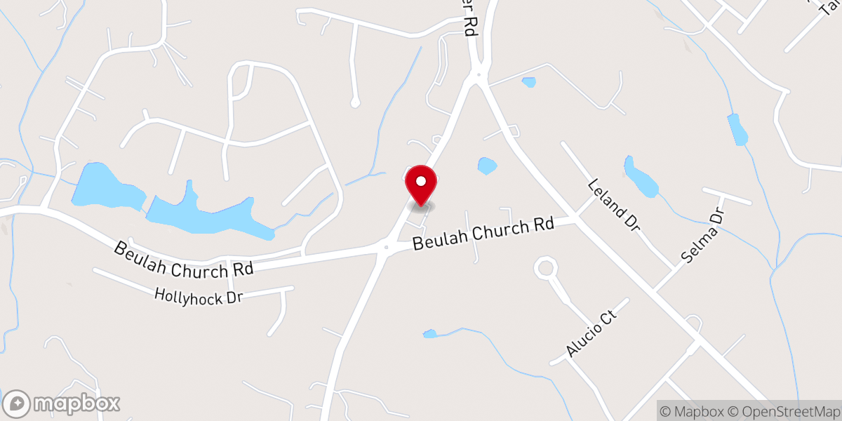 Map showing location of Central Baptist Church
