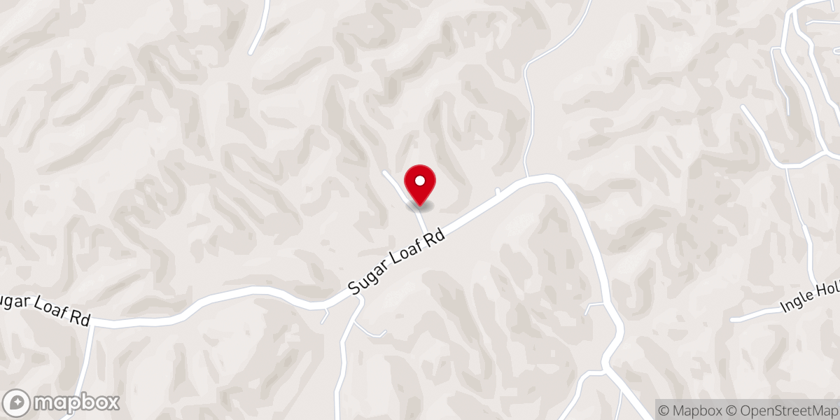 Map showing location of Sugarloaf Church