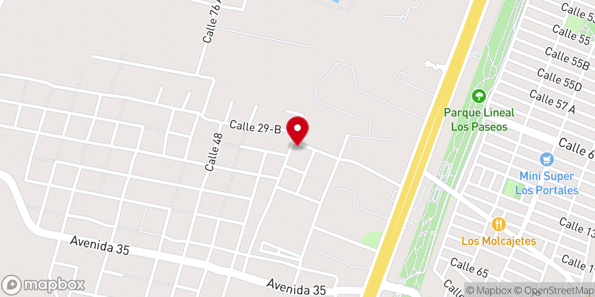 Map showing location of Centro Cristiano Amor y Libertad