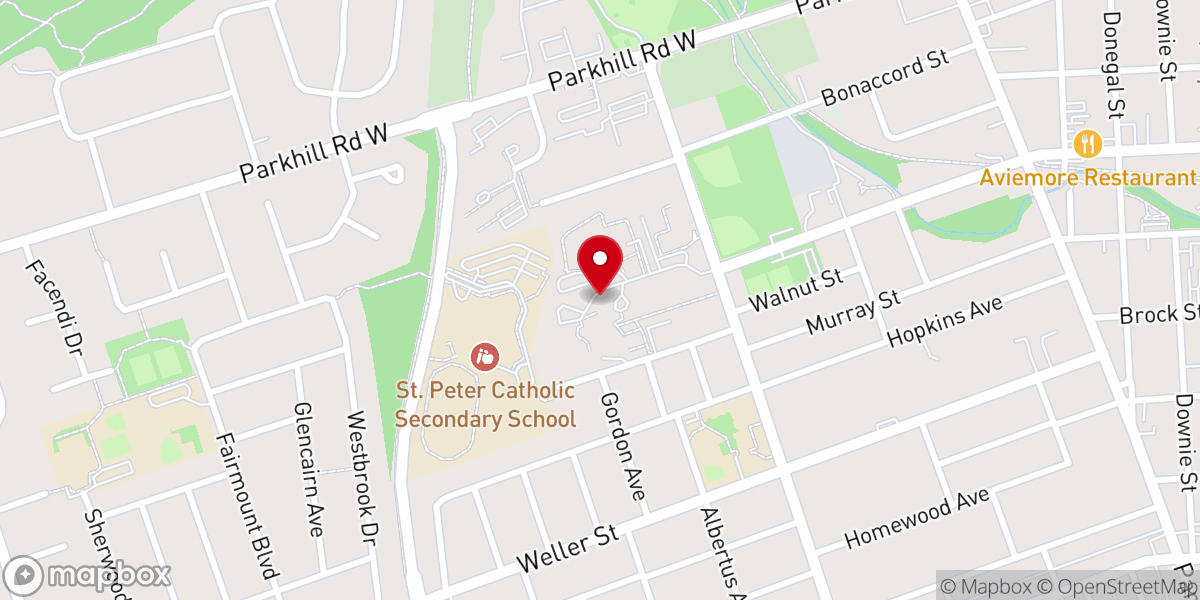 Map showing location of St Paul's Presbyterian Church