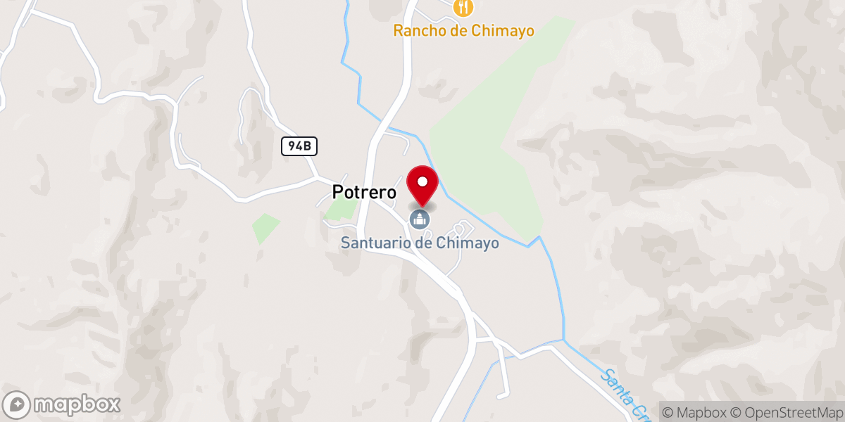 Map showing location of Chimayo Historical Marker
