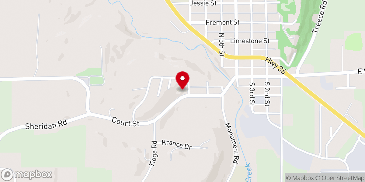 Map showing location of St Joseph Catholic Church