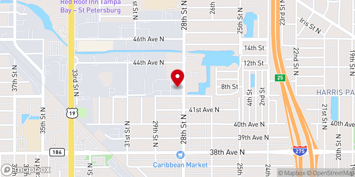 Map showing location of Feather Sound Church - St. Petersburg