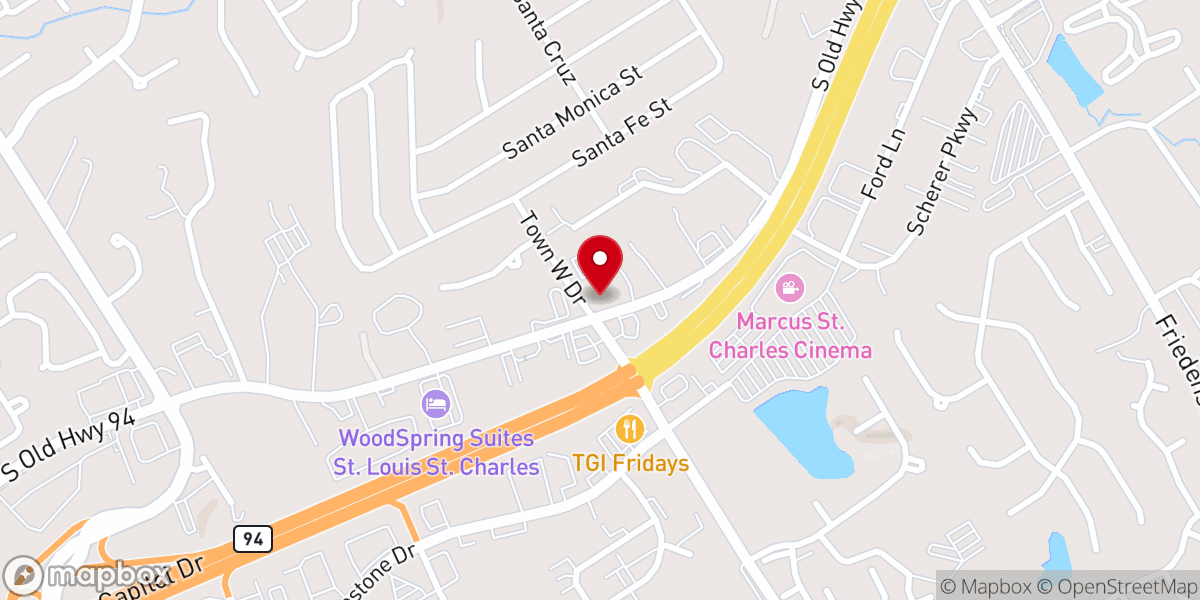 Map showing location of Hope Lutheran Church