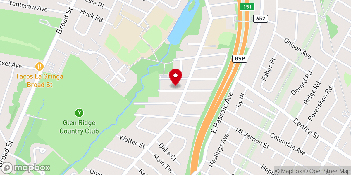 Map showing location of New Light Baptist Church