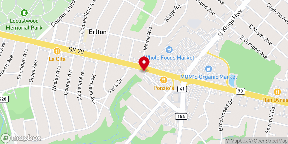 Map showing location of St Andrews United Methodist