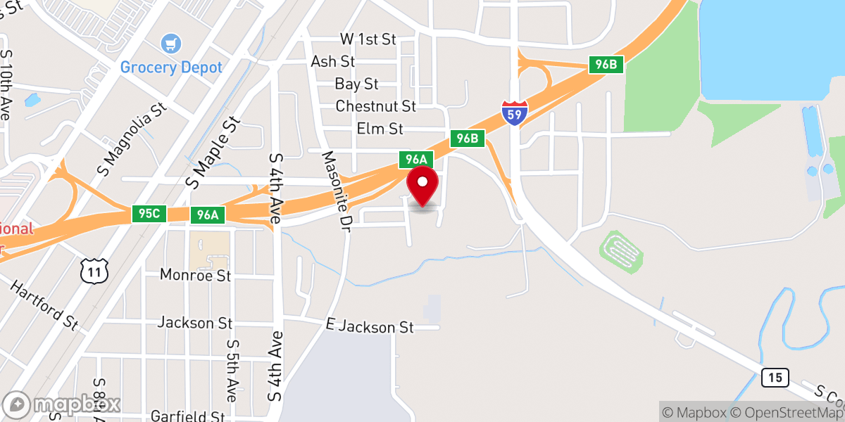 Map showing location of Christian Valley Baptist Church
