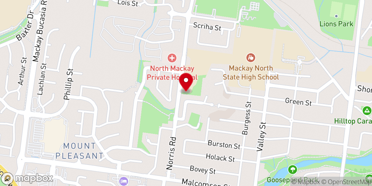 Map showing location of Eighth Street Baptist Church