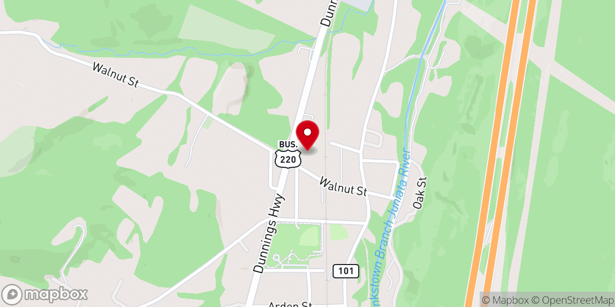 Map showing location of Christ Lutheran Church