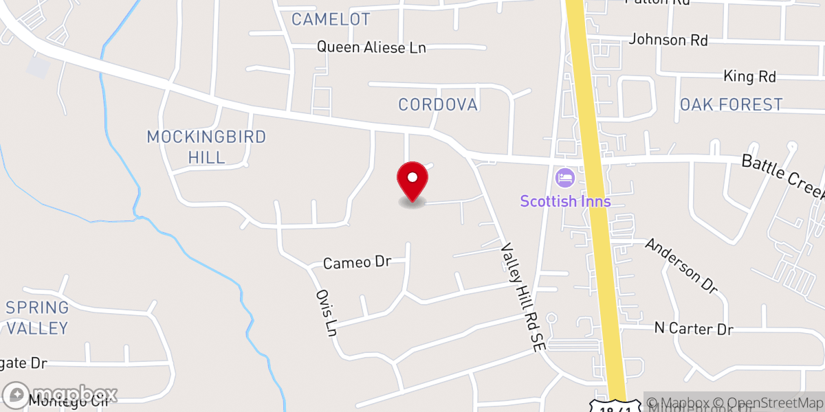 Map showing location of Bethlehem City of Faith Church