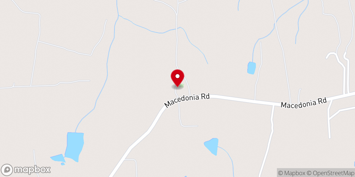 Map showing location of Macedonia United Methodist Church