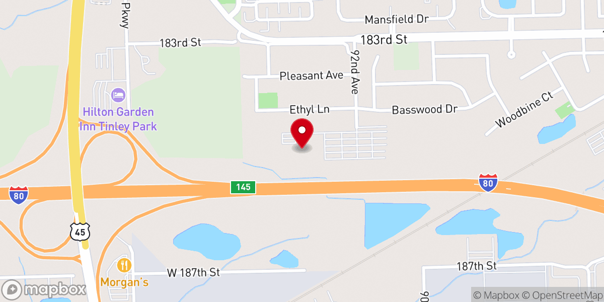 Map showing location of INSIGHT Church - Tinley Park